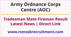 AOC Tradesman Mate Result