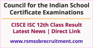 ISC 12th Result