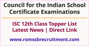 ISC Topper List