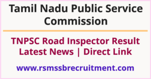 TNPSC Road Inspector Result