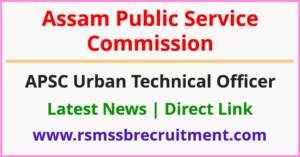 APSC Urban Technical Officer