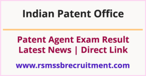Patent Agent Exam Result