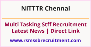 NITTTR Chennai MTS