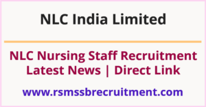 NLC Nursing and Paramedical Staff