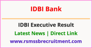 IDBI Executive Result
