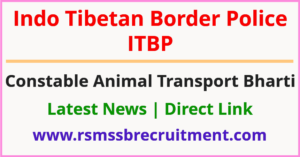 ITBP Animal Transport