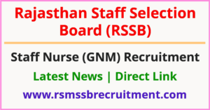 RSMSSB Staff Nurse