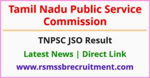 TNPSC JSO Result