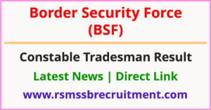 BSF Tradesman Result