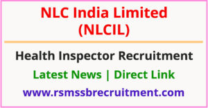 NLC Health Inspector Recruitment