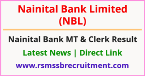 Nainital Bank MT Result