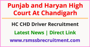Chandigarh High Court Driver