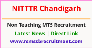 NITTTR Chandigarh MTS