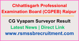 CG Vyapam Surveyor Result 2024